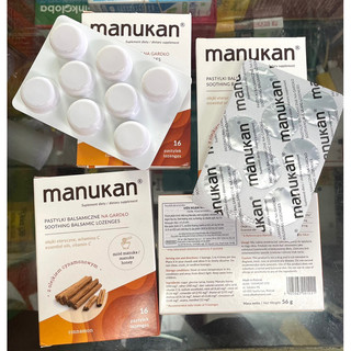 Kẹo ngậm quế vitamin c manukan / hộp 2vỉ / 16 viên ba lan 🇵🇱