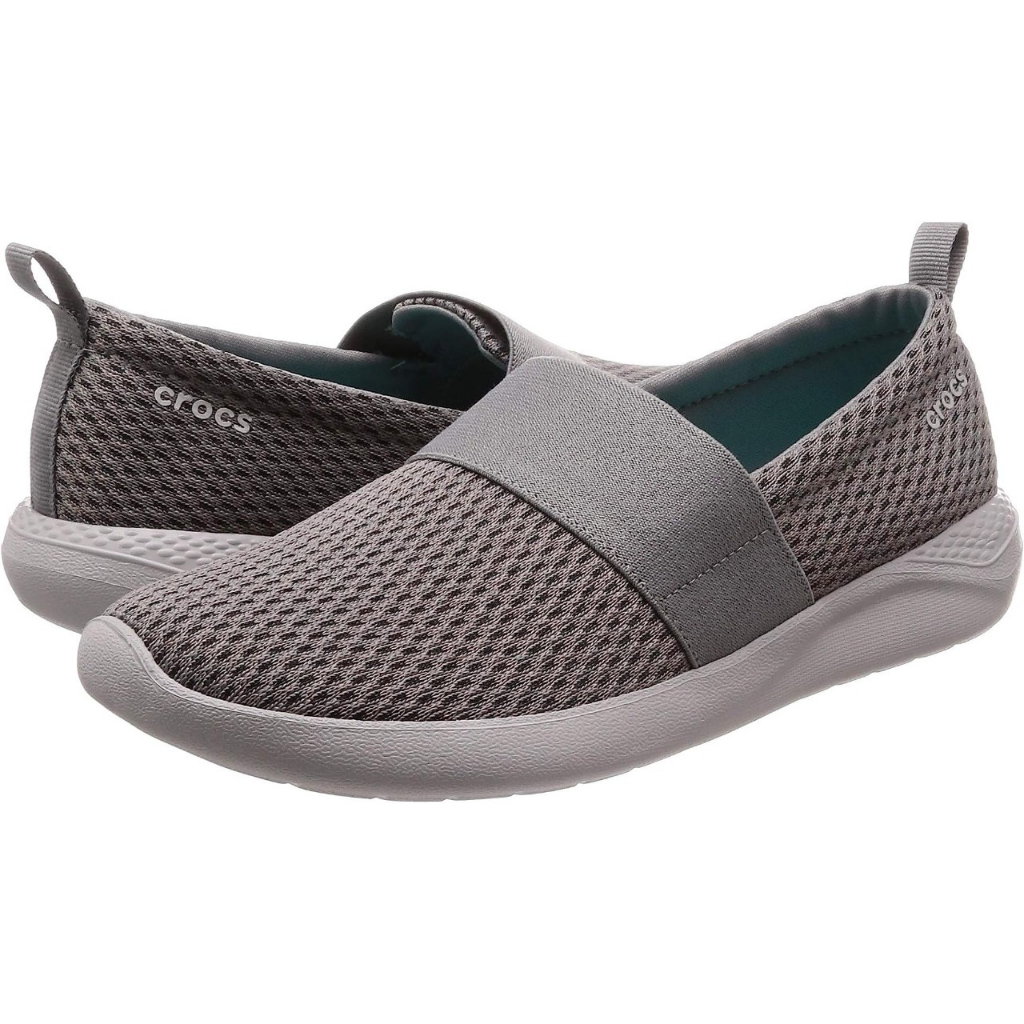 GIÀY VẢI THUN LƯỚI SLIPON CHO NỮCROCS LITERIDE SLIPON MÀU GHI XÁM