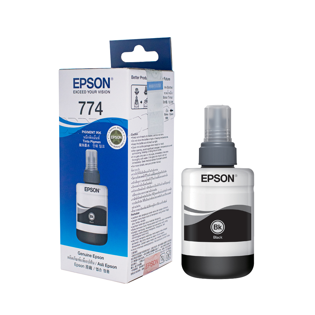 Mực In Epson T774 Black Ink Bottle Màu In Bền Bỉ