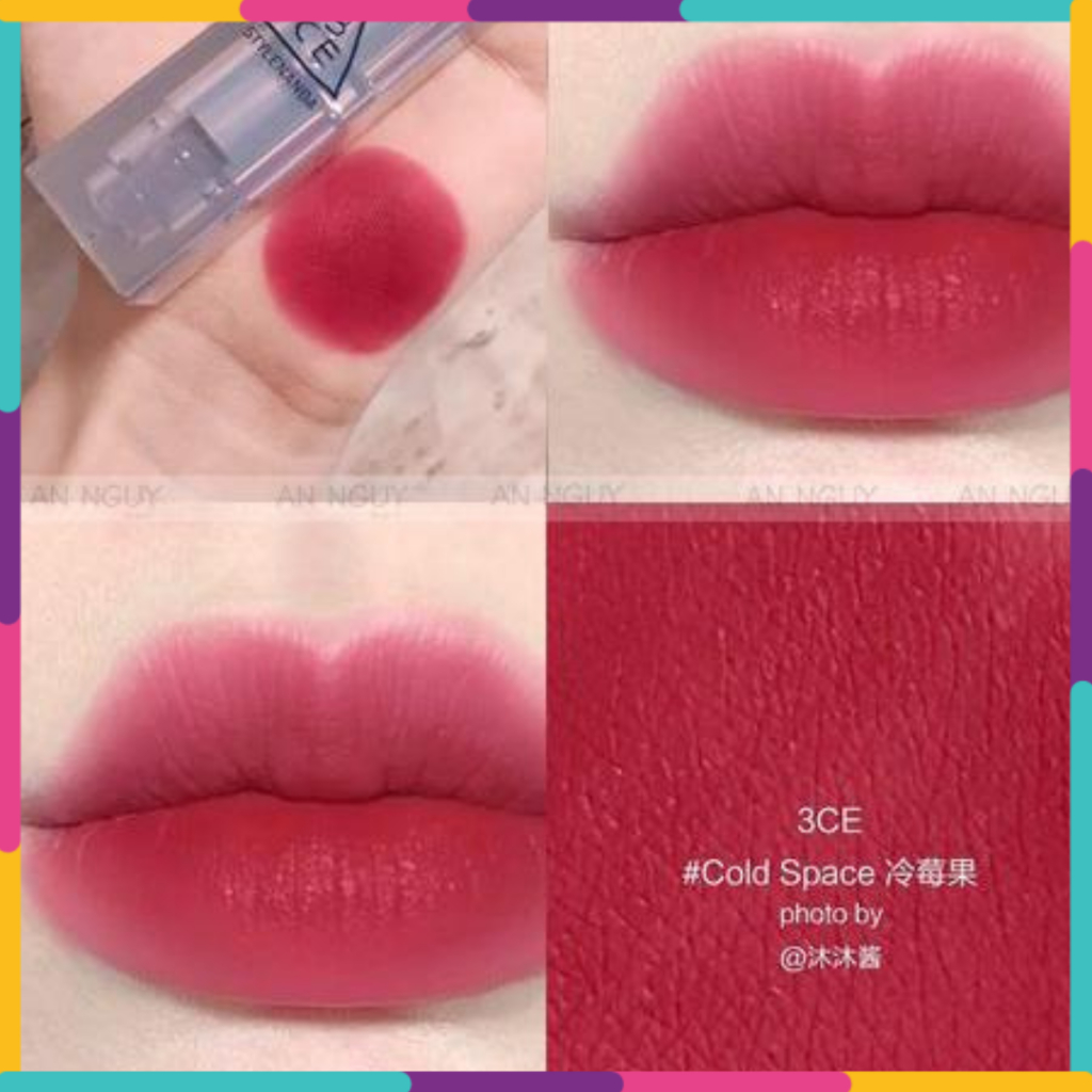 Son Môi 3CE Thỏi Trong Suốt Soft Matte Lipstick Cold Space Đỏ Cherry Vô Cùng Quyến Rũ Rất Tôn Da [CHECK HIDDEN TAG]