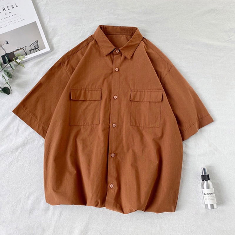 Áo sơ mi nam đơn giản phong cách hàn quốc vintage