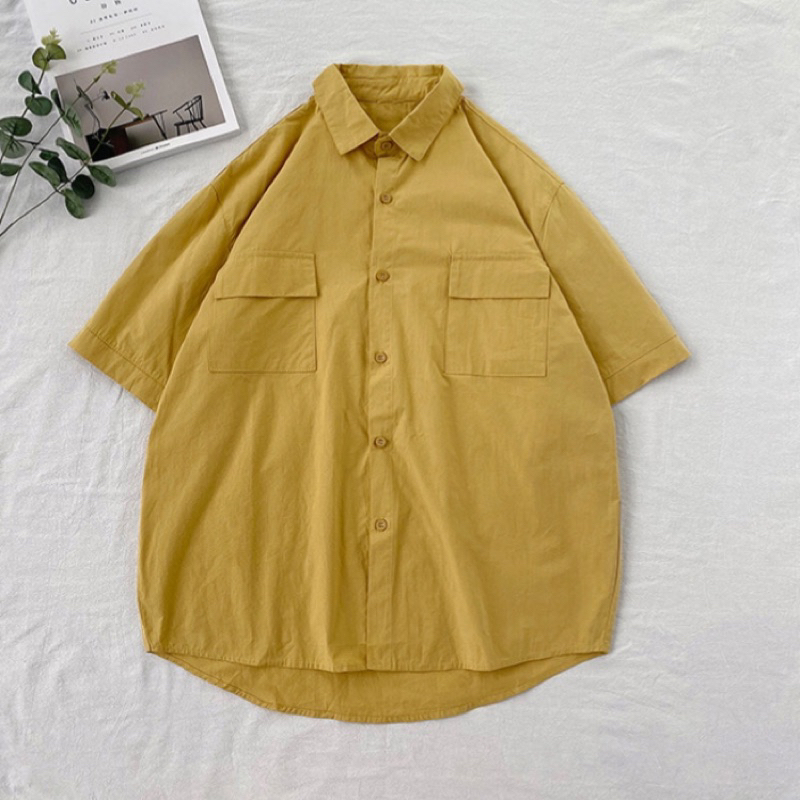 Áo sơ mi nam đơn giản phong cách hàn quốc vintage