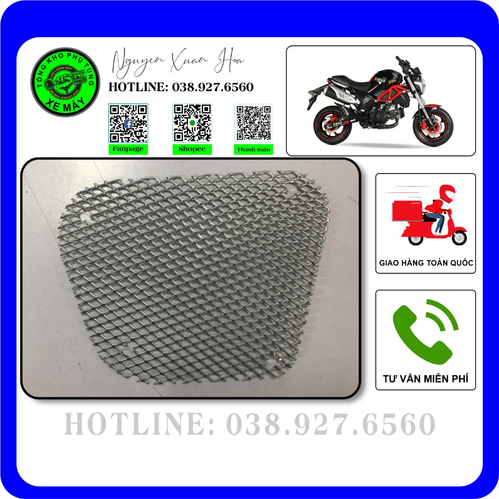 Lưới trang trí cốp Du1/ Ducati mini 1/ Ducati 110 phiên bản 1 (Hàng nhập khẩu)