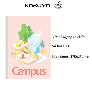 Vở Campus kẻ ngang có chấm ISOMETRIC 80 trang