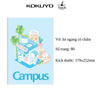 Vở Campus kẻ ngang có chấm ISOMETRIC 80 trang
