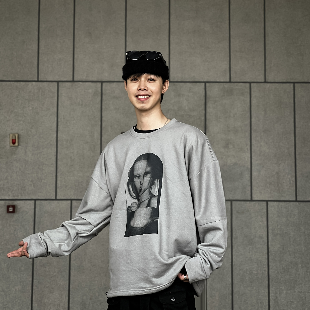 Áo Sweater Nỉ Phối Tay LOADING Form Rộng Unisex
