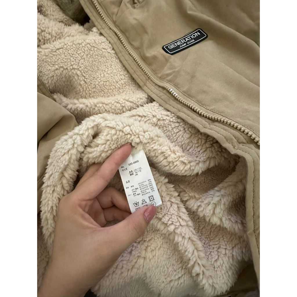 Áo khoác parka lot lông cừu xuất dư size đại