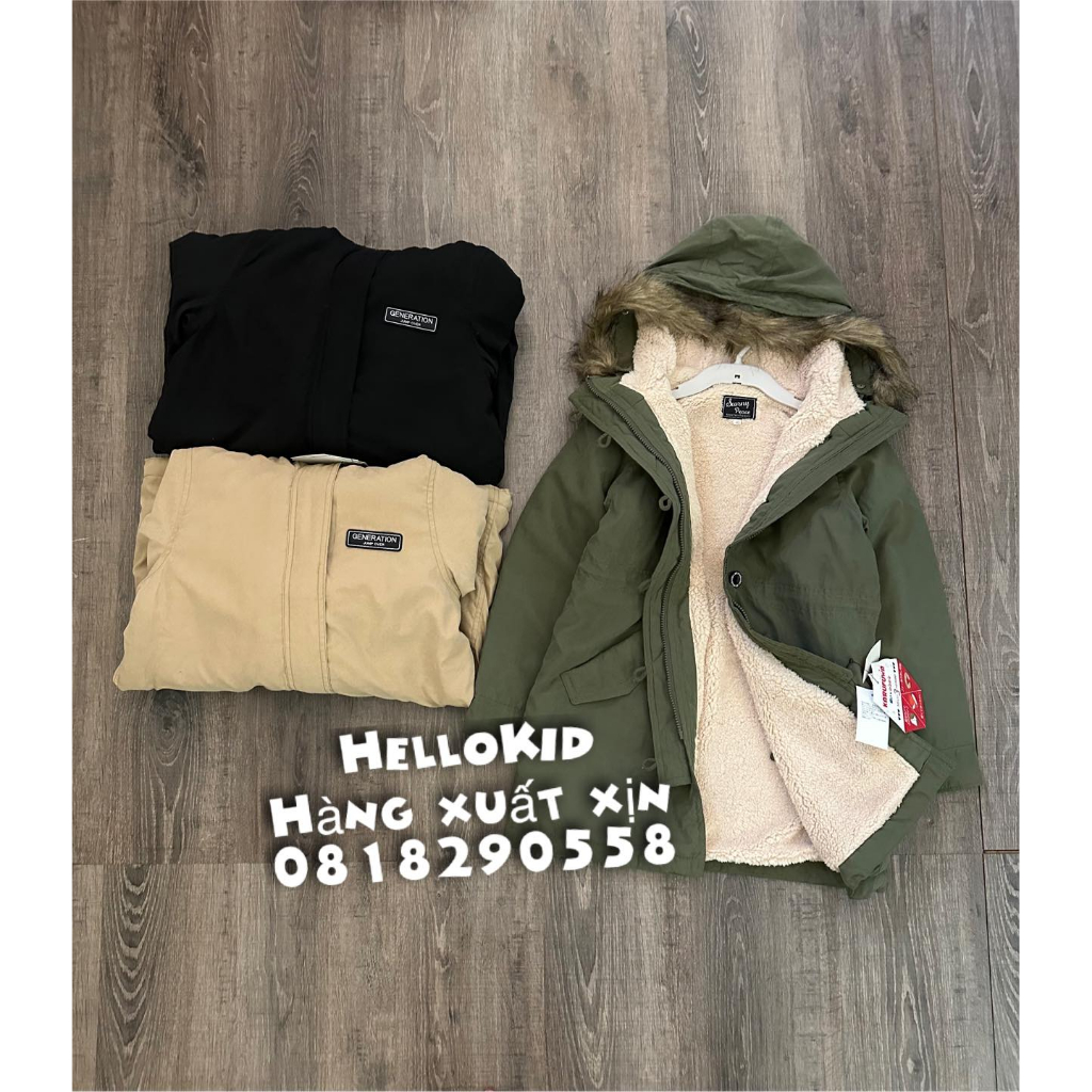 Áo khoác parka lot lông cừu xuất dư size đại