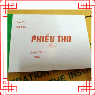 Phiếu thu 2 liên khổ 13cm x 19cm( thông tư 133) và thông tư 99/2025