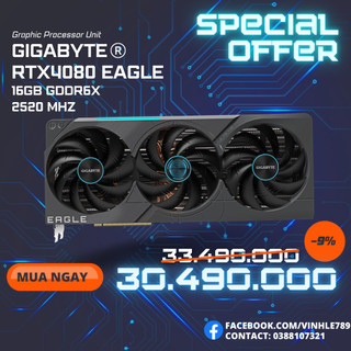 Card màn hình gigabyte rtx 4080 eagle oc