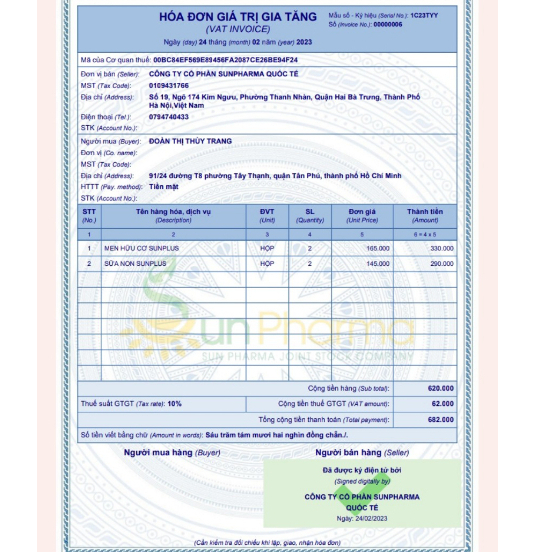 Combo 2 hộp Men Hữu Cơ SunPlus Cho Bé Biếng Ăn, Táo Bón, Chậm Tăng Cân