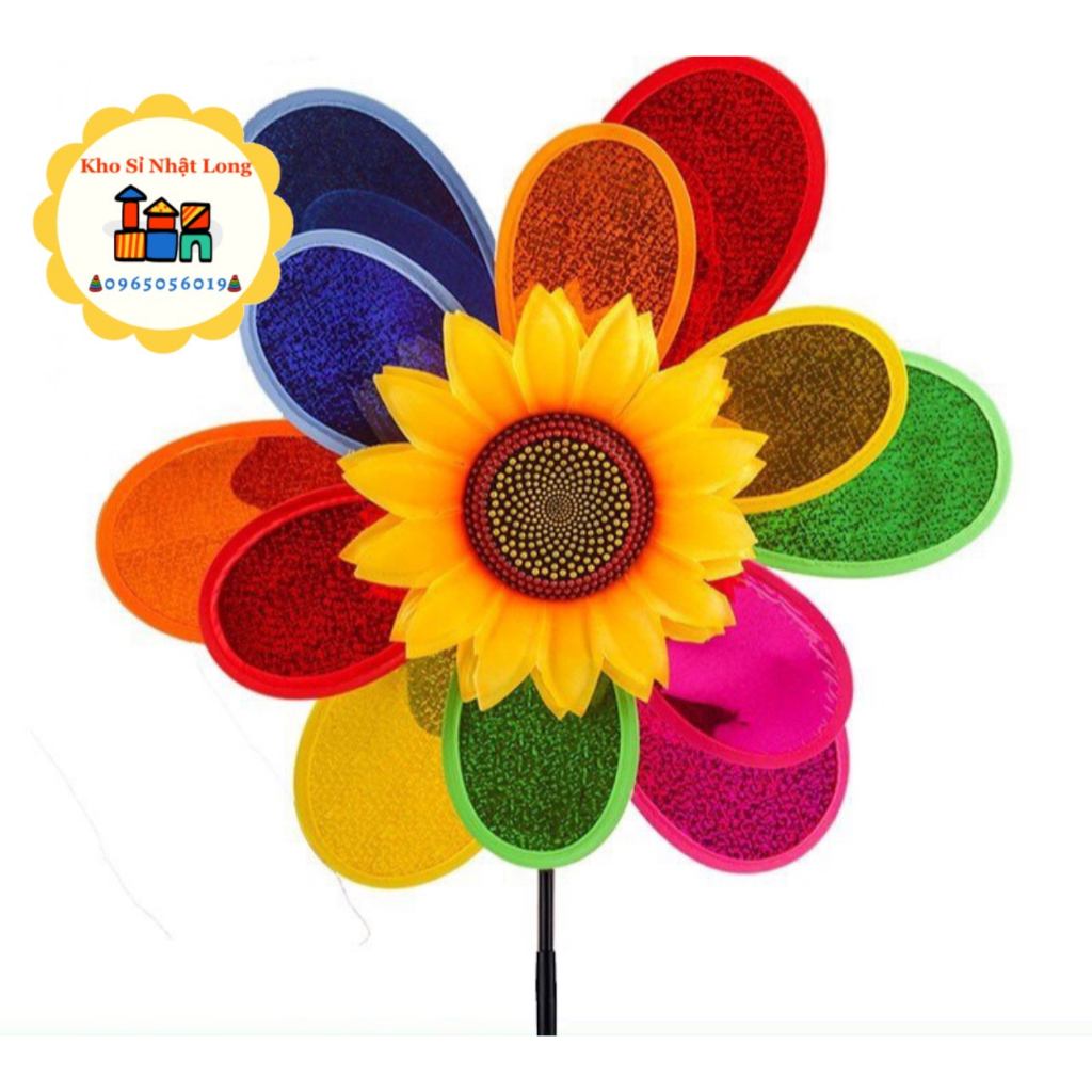 Chong chóng Hoa Hướng Dương 2 tầng 40cm - chong chóng 2 tầng