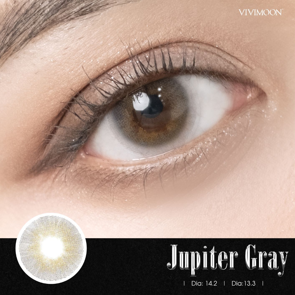 Lens khóa ẩm cận Jupiter Gray VIVIMOON màu xám pha ánh vàng 6 tháng