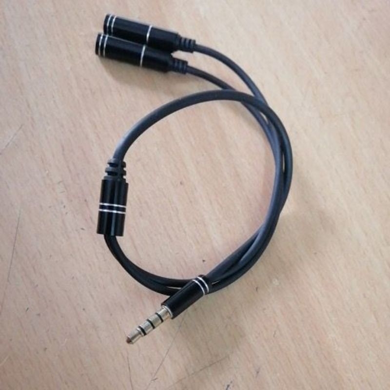 Dây chia đầu Audio 3.5mm 4 đốt ra 2 đầu 3.5 cái lỗ cho tai nghe, điện thoại, máy tính, MP3