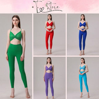 Bộ đồ tập gym, yoga, aerobic vải cao cấp co giãn có mút, set thể thao nữ thấm hút mồ hôi