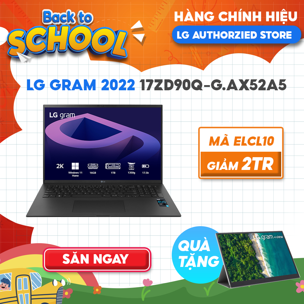 Laptop LG Gram 2022 17ZD90Q-G.AX52A5