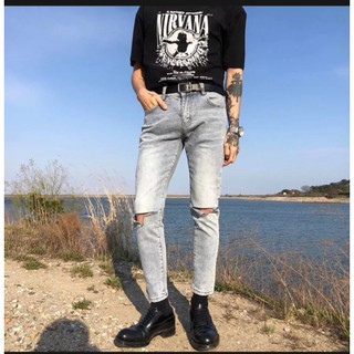 Quần jean nam, quần bò nam co giãn wat bạc mới trẻ trung