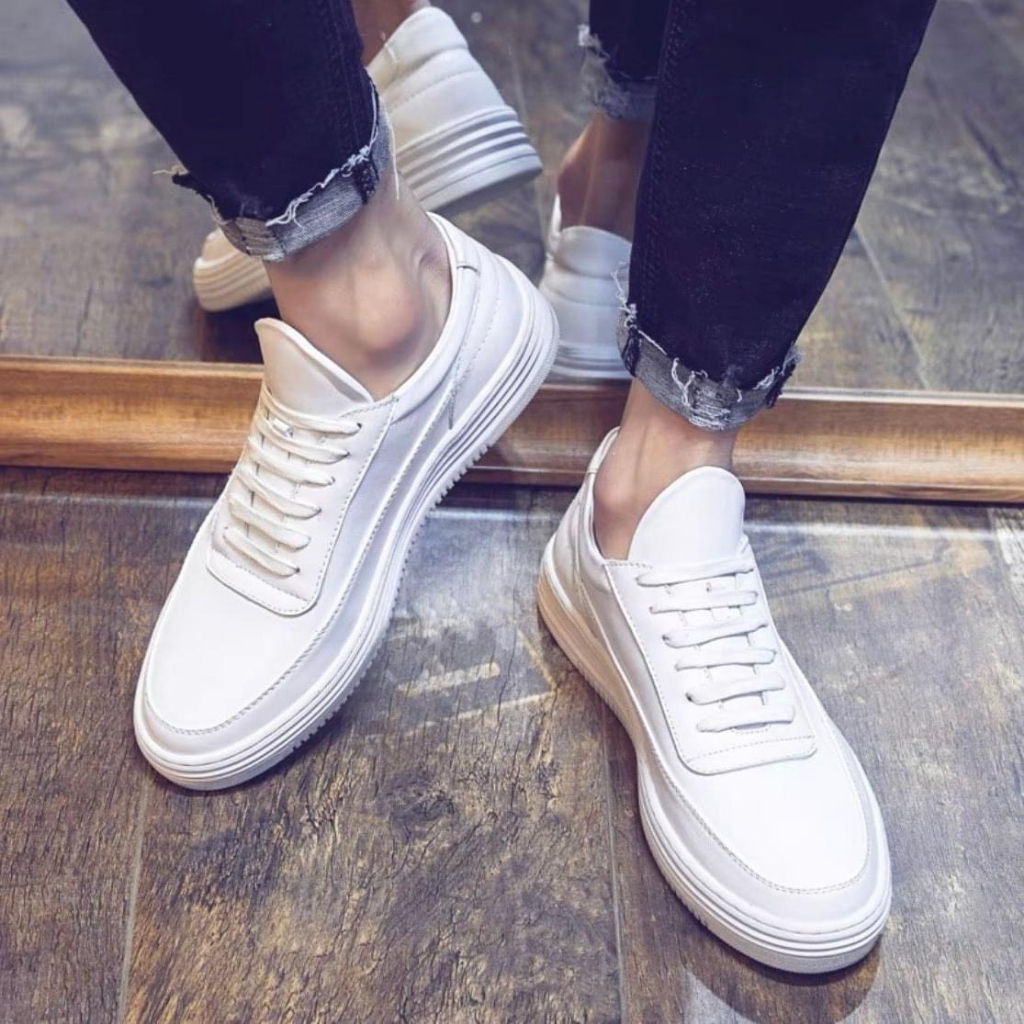 Giày Thể Thao, Giày Sneaker Casual White 04 - Da Mềm, Đế Cao Su - BRC122211
