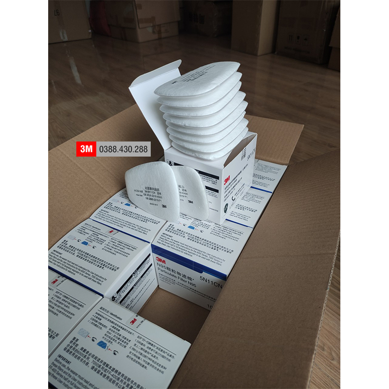 10 Tấm bông lọc bụi 3M 5N11CN sử dụng cho mặt nạ phòng độc 3M 6200, 7502, 6800