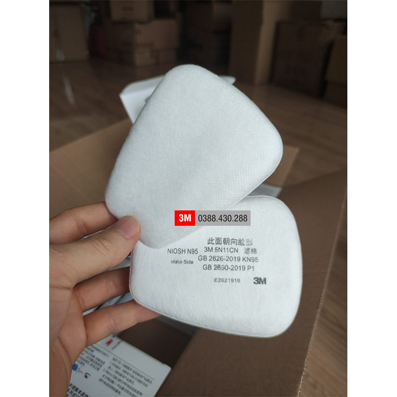 10 Tấm bông lọc bụi 3M 5N11CN sử dụng cho mặt nạ phòng độc 3M 6200, 7502, 6800