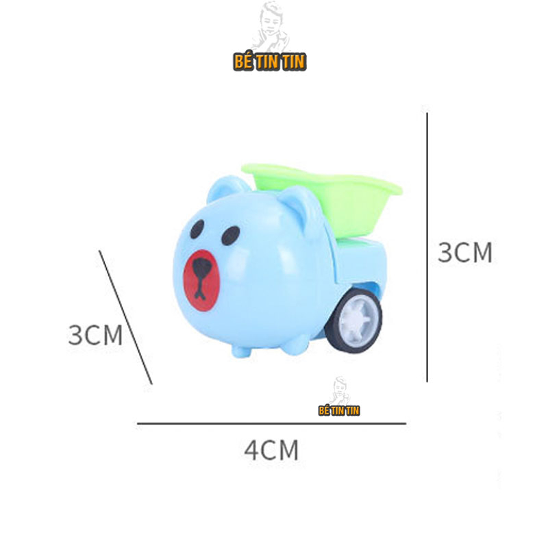 Xe công trình cho bé mini chạy cót bánh đà 30gr - đồ chơi cho bé Đồ Chơi TinTin