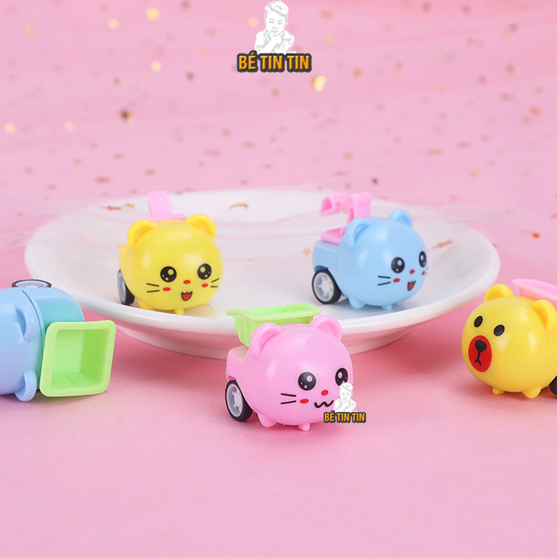 Xe công trình cho bé mini chạy cót bánh đà 30gr - đồ chơi cho bé Đồ Chơi TinTin