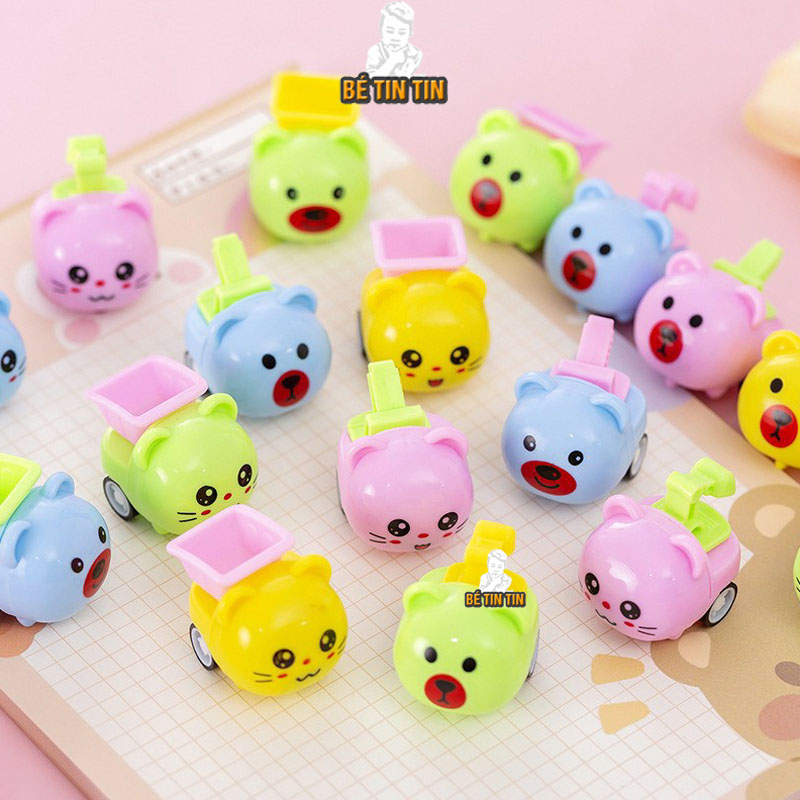 Xe công trình cho bé mini chạy cót bánh đà 30gr - đồ chơi cho bé Đồ Chơi TinTin