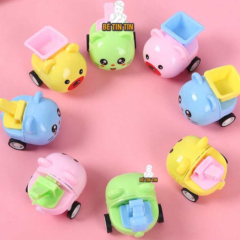 Xe công trình cho bé mini chạy cót bánh đà 30gr - đồ chơi cho bé Đồ Chơi TinTin