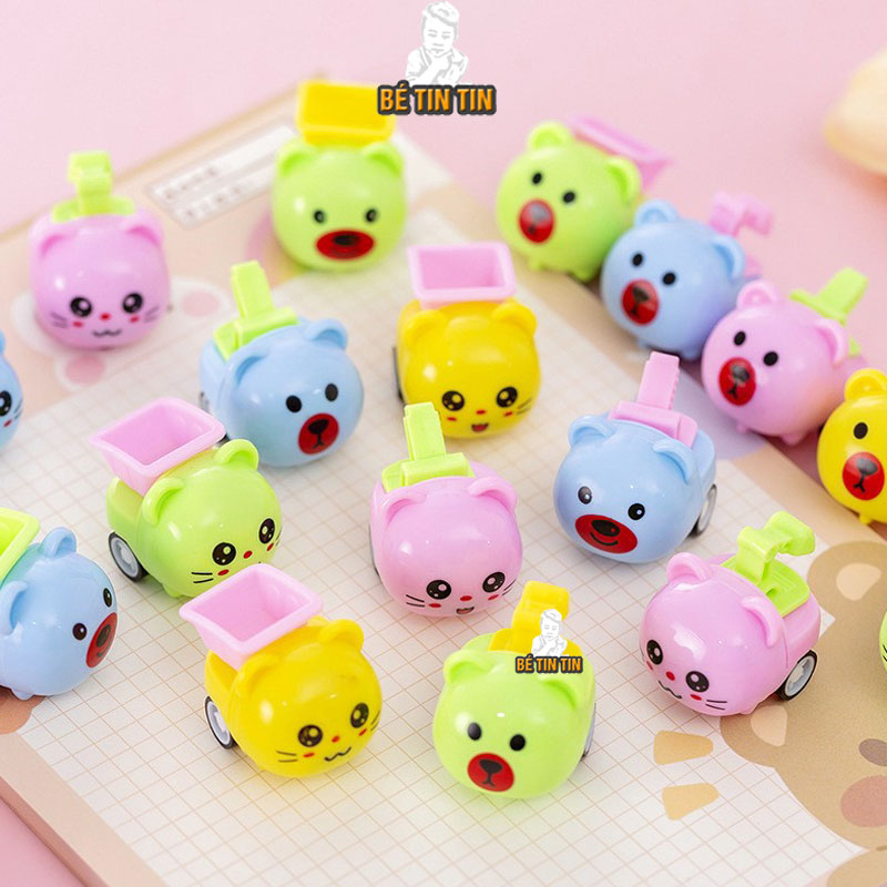 Xe công trình cho bé mini chạy cót bánh đà 30gr - đồ chơi cho bé Đồ Chơi TinTin
