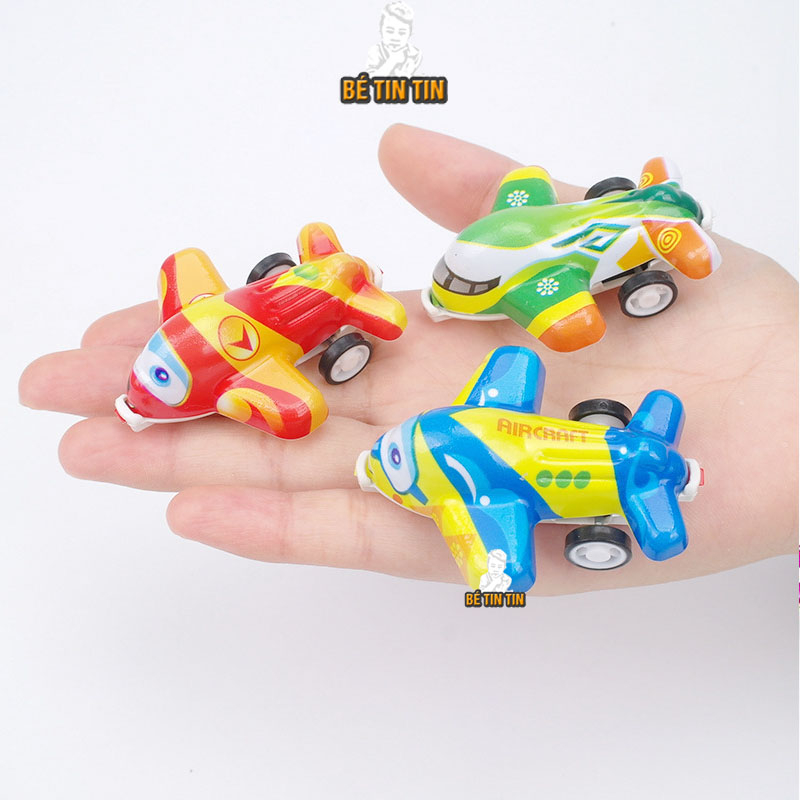 Đồ chơi trẻ em máy bay mini vặn dây cót chạy đà cho bé