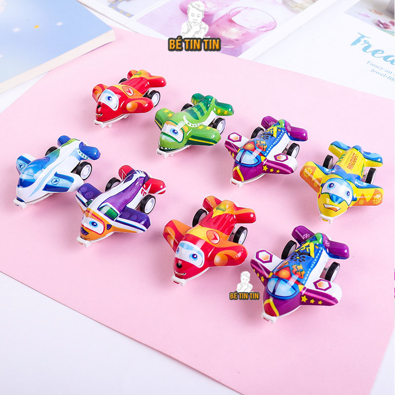Đồ chơi trẻ em máy bay mini vặn dây cót chạy đà cho bé