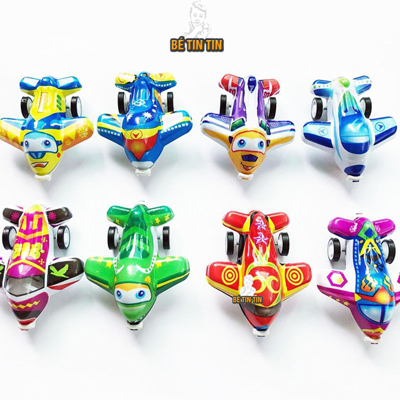 Đồ chơi trẻ em máy bay mini vặn dây cót chạy đà cho bé