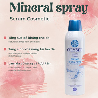 Xịt Khoáng Olysee Brume 150ml À La Rose Waterspray Pháp cân bằng ẩm, dịu da