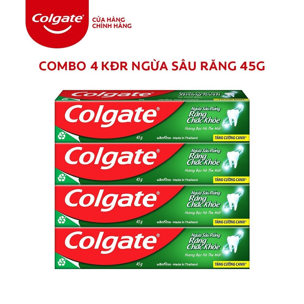 [HB Gift] Bộ 4 Kem đánh răng Colgate ngừa sâu răng răng chắc khỏe 45g/tuýp