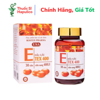 Viên uống đẹp vitamin e đỏ 400 iu, dầu gấc, nha đam hdpharma giảm nám sạm da - 30 viên