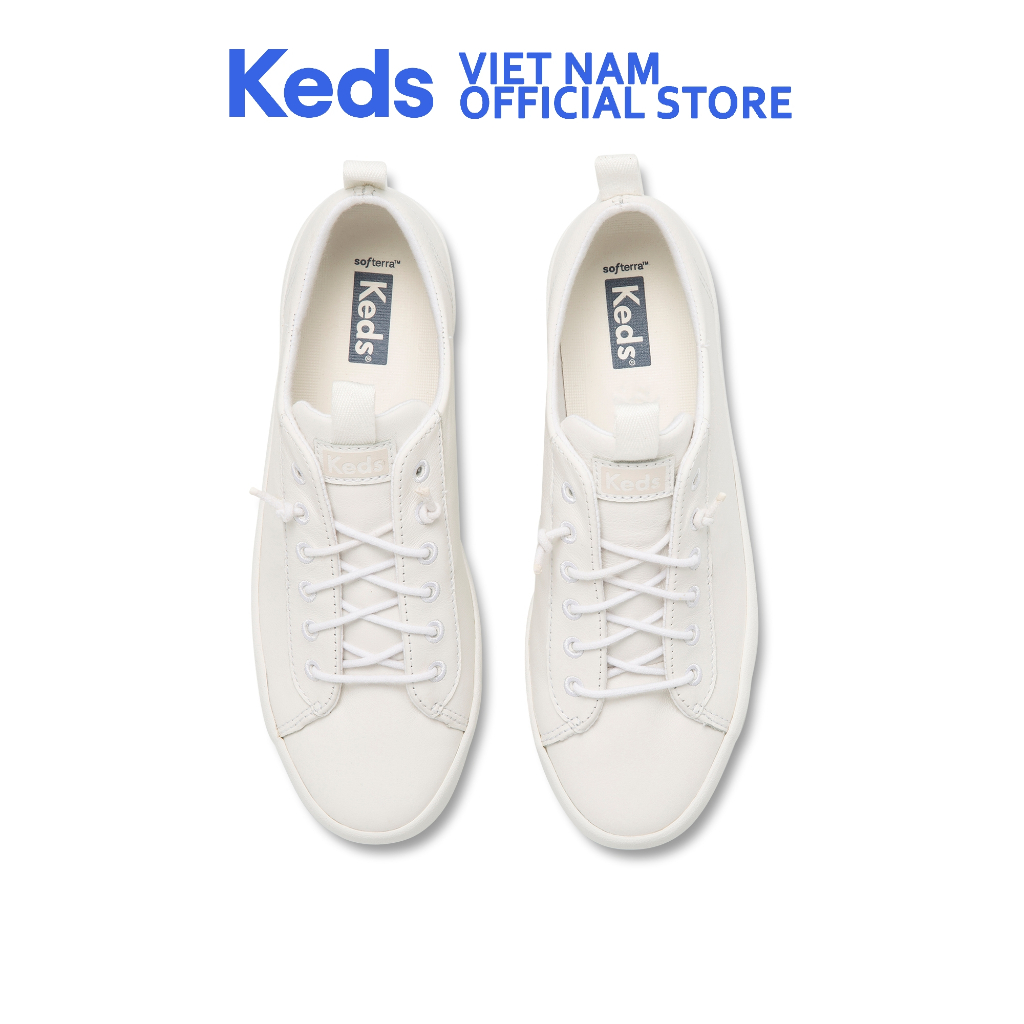 Giày Thể Thao Keds Nữ- Kickback Leather White- KD065543