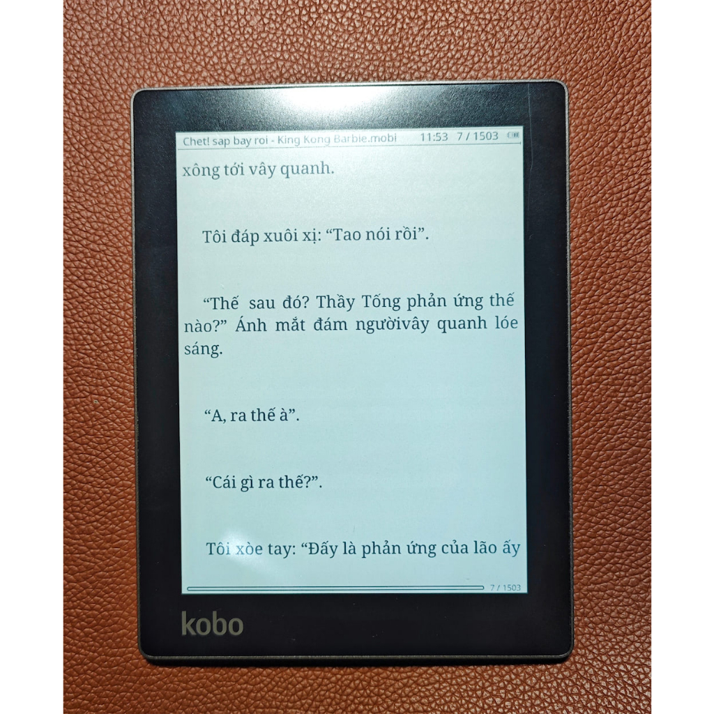 Máy Đọc Sách Kobo Aura 6 Inch Có Đèn Nền, Cài Sẵn Koreader, Patch Update