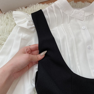 Set sơ mi kèm yếm vải 089