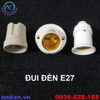 Đui đèn e27 e40, đui đèn thả, treo, vát. đui đèn nhựa, đui sứ e27 e40