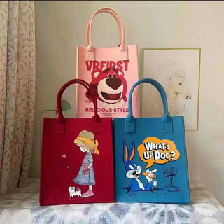 Túi Dài vải nỉ, túi xách in hình nhiều mẫu. Túi đựng cơm, túi tote cute