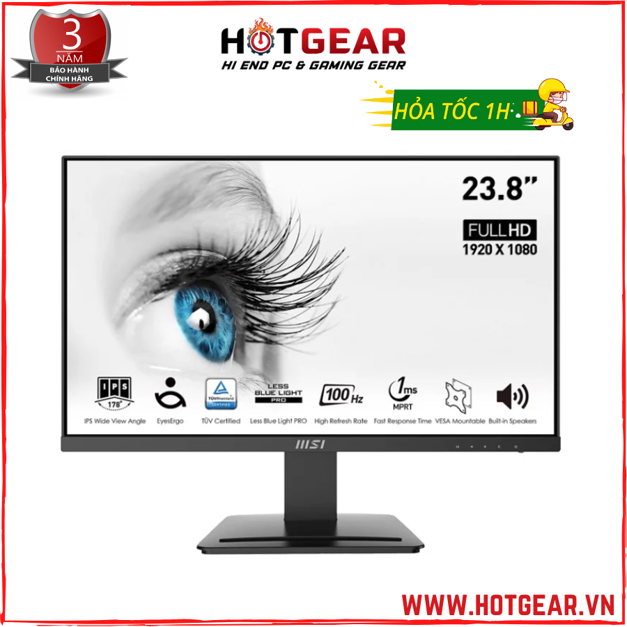 MÀN HÌNH MSI PRO MP243X (23.8 INCH/FHD/IPS/100HZ/1MS/LOA)