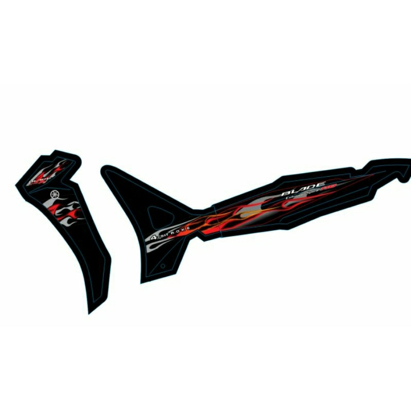 Tem rời dán xe honda blade mới 2023 tem lửa