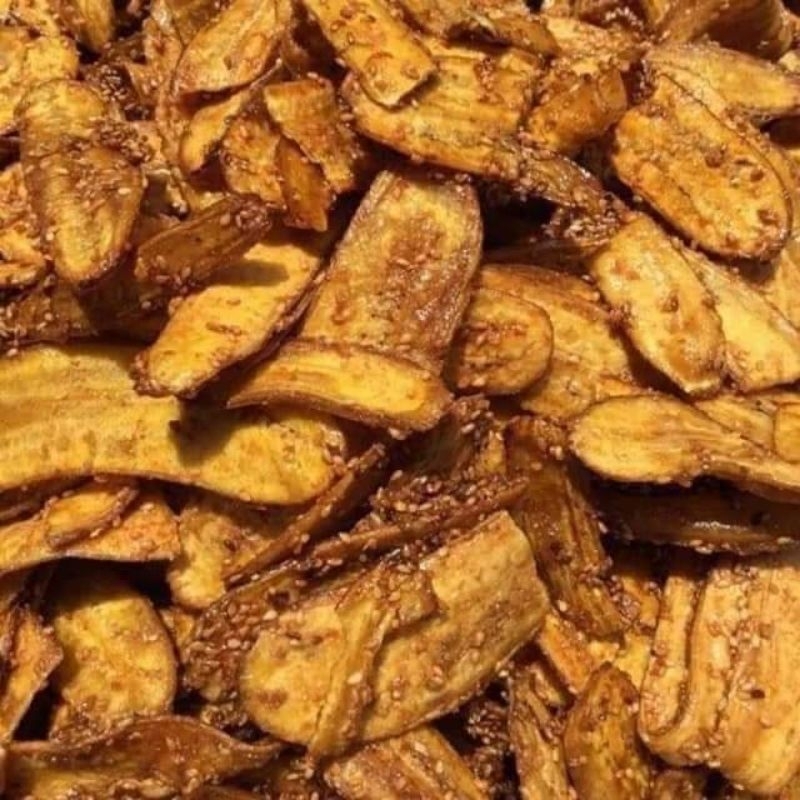 Chuối sấy mè gừng giòn tan