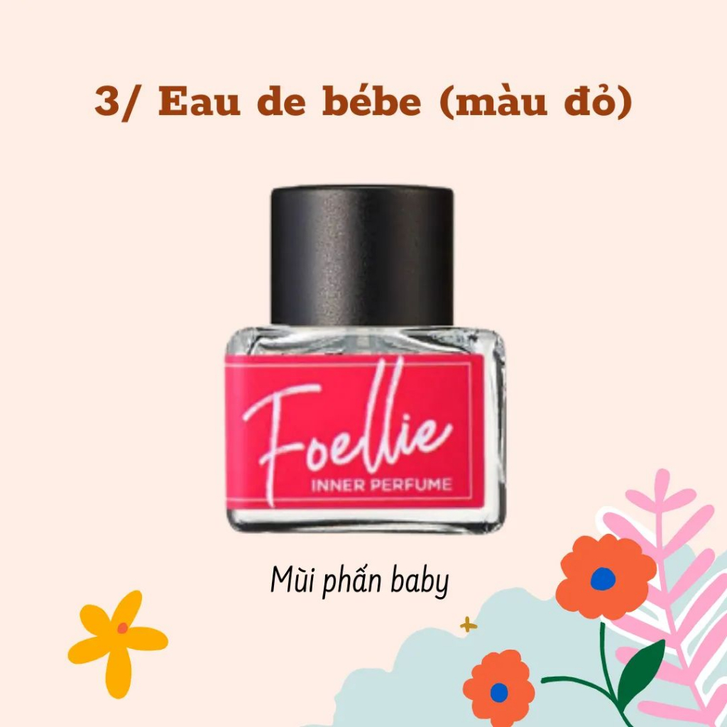 Nước Hoa Vùng Kín FOELLIE 5ml Màu ĐỎ Giúp Cô Bé Bim Bim Thơm Nhẹ Nhàng Sạch Khô Thoáng DASATA