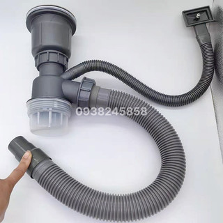 Bộ xi phông xả nước chậu rửa bát 1 hố loại 1 | xi phông chậu đơn