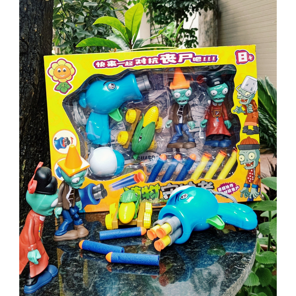 Bộ Đồ chơi Zombie hoa quả nổi giận, Bộ mô hình sâu Larva tuba, đồ chơi hoa quả nổi giận cực hot