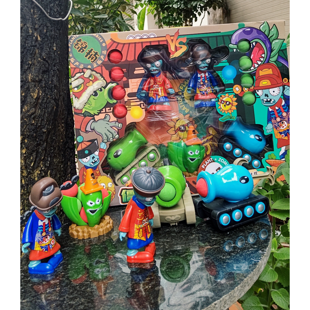 Bộ Đồ chơi Zombie hoa quả nổi giận, Bộ mô hình sâu Larva tuba, đồ chơi hoa quả nổi giận cực hot