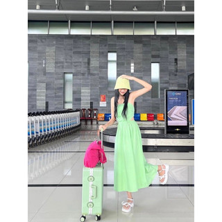 Đầm cutout eo váy bandeau hở lưng mùa hè