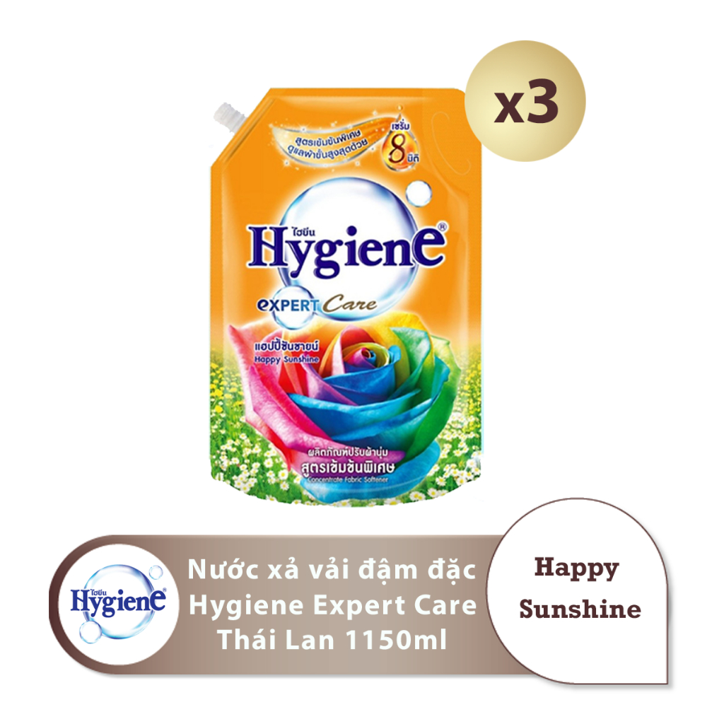 Nước Xả Vải Đậm Đặc Hygiene Expert Care Thái Lan Túi 1150ml Màu Cam (combo 3 Túi)
