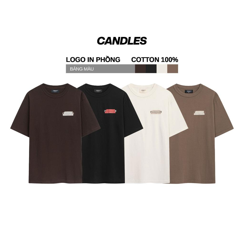 Áo thun nam nữ oversize CANDLES HIDDEN T-SHIRT hình in nổi cotton 260gsm chính hãng